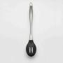 Hjyi Silicone Kitchen Utensils Set Food long handle silicone leakage more kitchenware non-stick pot special leakage more household high temperature (2 pieces set black and red)