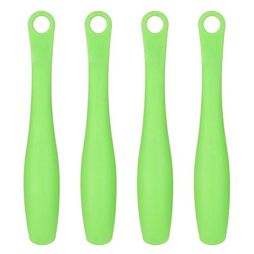 GLYNDA 4pcs Plastic Kitchen Tongs BBQ Tongs Utility Tong Cooking Utility Food Serving Tongs Kitchen Tools Green