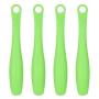 GLYNDA 4pcs Plastic Kitchen Tongs BBQ Tongs Utility Tong Cooking Utility Food Serving Tongs Kitchen Tools Green