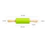 FANCYGIRL Silicone Roller with Handle Kitchenware Home Kitchen Non-Stick Rolling Pin Dumpling Making Tool