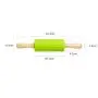 FANCYGIRL Silicone Roller with Handle Kitchenware Home Kitchen Non-Stick Rolling Pin Dumpling Making Tool