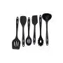6 Pcs Kitchenware Silicone Kitchen Utensils Set Heat Resistant Cooking Tools In Color Black Kitchen Helper Hot Sale,Kt009