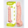 Silicone-Enhanced Penis Condom, Extended Male Chastity Toy, Reusable Condom~ Meets Every Mans Needs (7 inches), Skin Tone