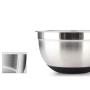 ZA Stainless Steel Mixing Bowl with Ergonomic Non-Slip Silicone Base Professional Kitchenware, Kitchen Utensil Easy Clean Bowl (Size : M)