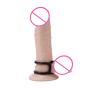 TPTPMAY 1Pc Stretchy Medical Silicone Three Cages Clock Ring Enrection Prolong Pennis Extension Relay Ejeculation Enhancer Six Toys