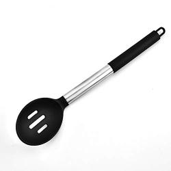 JunbosiKitchenware Black Silicone Kitchenware Set of 6 Nonstick Kitchen Tool Shovel Spatula Silicone Cooking Kitchenware Set