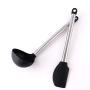 Silicone Cooking Utensils, 8pcs Nonstick Kitchenware with Stainless Steel Handle for Home Restaurant Hotel