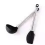Silicone Cooking Utensils, 8pcs Nonstick Kitchenware with Stainless Steel Handle for Home Restaurant Hotel
