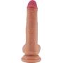 The Quarterback by FUKENA - Realistic Dual Density Silicone Dildo, 5.5 Inches Insertable (Light Skin with Colored Glans)