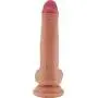 The Quarterback by FUKENA - Realistic Dual Density Silicone Dildo, 5.5 Inches Insertable (Light Skin with Colored Glans)