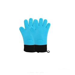 GuiXinWeiHeng shoutao Silicone Plus Cotton oven insulated gloves, high temperature resistant kitchen baking gloves, 6