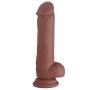 BaiYun-Love 6" Waterproof Remote Control Massager Wand 10 Vibrating Massage Toy Realistic Silicone Vibratior (Color : Flesh) BaiYun-Love (Color : Brown)