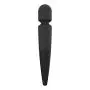 Velocity Waterproof 10 Speed Silicone Wireless Therapeutic Massager Wand (Midnight Black)
