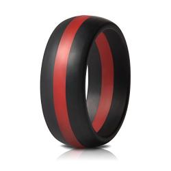 Saco Band Mens Silicone Rings Wedding Bands - 7 Pack / 1 Ring