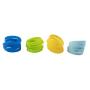 Silicone Bracelet - 48-Pack Blank Rubber Wristbands for Sports Teams, Games, Kids Play, Party Favors, 8 Colors, Circumference: 8.1 Inches, Width: 0.4 Inches