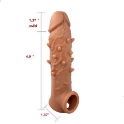 Silicone penile Condom Extender extends Male Chastity Toys and extends Reusable Condoms Discreet Packing