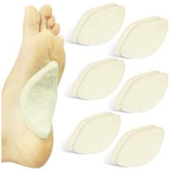 ViveSole Arch Support Pads (6 Pairs) Adhesive Felt Foot Insert - Men Women - for Shoes, Sandals, Flip Flops, Boots, High Heels, Flat Feet, High Arches, Plantar Fasciitis