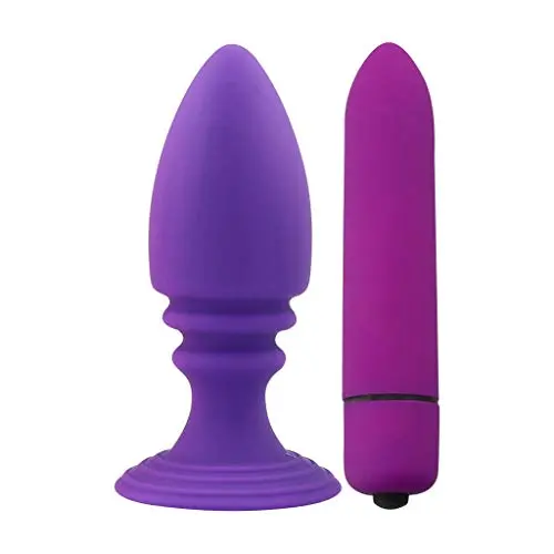 Flosky Silicone Amal Plug Toys with 10 Vibrantion Modes Mini Vibrarator Stimulation for Women Men