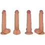 The Daredevil by FUKENA - Realistic Dual Density Silicone Dildo, 7.0 Inches Insertable (Light Skin with Colored Glans)