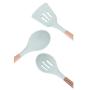 Gwjs Silicone Wooden Handle Kitchen Utensils, Nonstick Spatula Silicone Kitchenware Silicone Spatula Suit Kitchen Gadget Kitchen Tool-nine-piece Set 32cm(12.6inch)