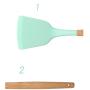 HUShjsd Silicone Kitchenware Set 12-piece Set, Do Not Hurt The Pot Cooking Spoon, Large Hanging Spoon Shovel Set - Non-toxic Chef Gadget, Green