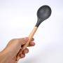 Silicone Cooking Utensils Wood Handle Silicone Kitchenware Spatula Non-Stick Cooking Utensils - Spoon
