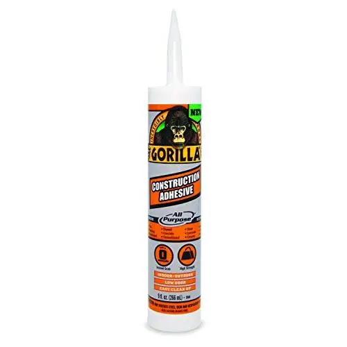 Gorilla 8005202 Construction Adhesive, 1-Pack, White