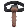 NIANTONG Waterproof Huge Flesh Realistic-??ld?, 8.26 inch Realistic ?íld? with Suction Cup, Double Layer Hardness Liquid Silicone + Leather Pants Toys for Women LX-CD0002