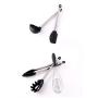 JunbosiKitchenware Kitchen Tools Stainless Steel Pipe Handle Silicone Kitchenware High Temperature Silicone Kitchenware 8 Piece Set