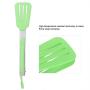 CAROLA 2pcs Stainless Steel Nylon Square Kitchen Tongs BBQ Tongs Utility Tong Cooking Green