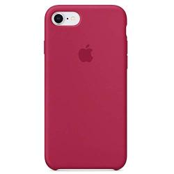 Kekleshell iPhone 8 Silicone Case 4.7", iPhone 7 Silicone Case, Soft Liquid Silicone Case with Soft Microfiber Cloth Lining Cushion -4.7inch (Rose Red)