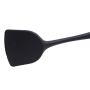 Sevenfly Long Handled Cooking Spatula Kitchen Baking Tool Shovel Silicone Kitchenware Heat Resistant Utensils For Nonstick Pan Egg Pancake,Black