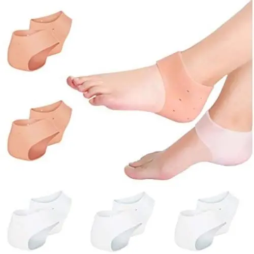 10Pack(5Pair) Plantar Fasciitis Inserts Pads,Gel Heel Cushion,Silicone Heel Protectors,Heel Guards & Heel Cups to Repair Dry Cracked Heel and Reduce Pains of Plantar Fasciitis,Heel Sore