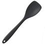 Silicone Kitchenware Set 10 Piece Set Silicone Scraper Brush Food Clip Cooking Shovel Spoon (Color : Black)