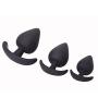 Caobodong0758 Enjoy at Any time 5PCS 5pcs/Set Silicone Anales Plugs Men and Women Share Pleasure Trainer Toys -Black caobodong0758