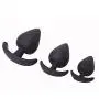 Caobodong0758 Enjoy at Any time 5PCS 5pcs/Set Silicone Anales Plugs Men and Women Share Pleasure Trainer Toys -Black caobodong0758
