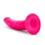 Blush Neo Elite 7.5 Inch Silicone Dual Density Dildo, Suction Cup Harness Compatible, Sex Toy for Women, Neon Pink