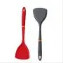 Silicone kitchenware integrated non-stick pan shovel kitchen tools high temperature cooking shovel,Gray