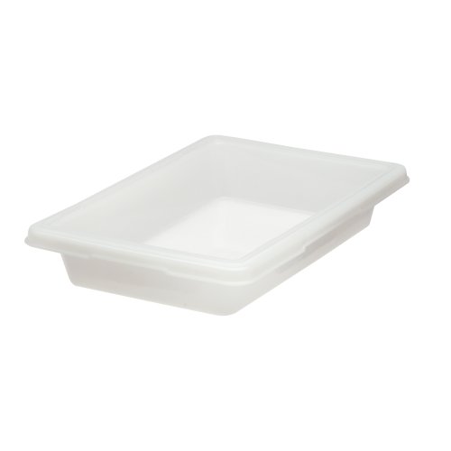 Rubbermaid Commercial Products Food Storage Box/Tote for Restaurant/Kitchen/Cafeteria, 2 Gallon, White (FG350700WHT)