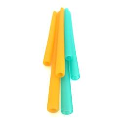 Reusable Silicone Straws - Multipack - Teal/Orange