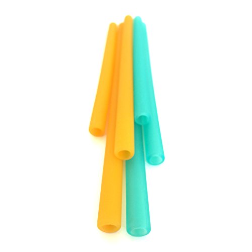 Reusable Silicone Straws - Multipack - Teal/Orange