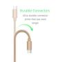 Micro USB Cable 6ft by TalkWorks | Braided Heavy Duty Android Phone Charger Cord | Fast Data Charging Cable for Samsung Galaxy S6 / S7, Fire Tablet, Kindle, PS4, Bluetooth Speaker - Gold
