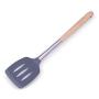 Hjyi Kitchen Cooking Non-stick pot dedicated to high-temperature cooking spoon shovel spoon kitchen utensils silicone stainless steel kitchenware fried spatula (three-piece set)