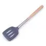 Hjyi Kitchen Cooking Non-stick pot dedicated to high-temperature cooking spoon shovel spoon kitchen utensils silicone stainless steel kitchenware fried spatula (three-piece set)