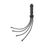 KINK By Doc Johnson The Quad Premium Silicone Whip, Black