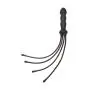 KINK By Doc Johnson The Quad Premium Silicone Whip, Black