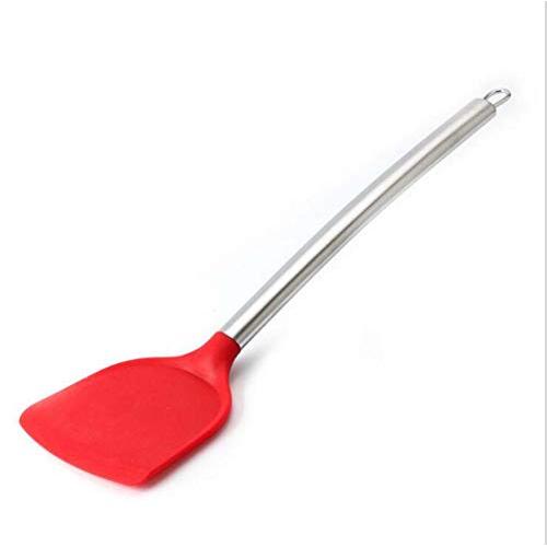 Silicone spatula stainless steel kitchenware shovel kitchen utensils nonstick shovel cooking spoon shovel,Green