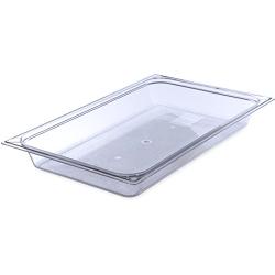 Carlisle 10200B07 StorPlus Full Size Food Pan, Polycarbonate, 2.5" Deep, Clear