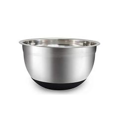 ZSLLO Stainless Steel Mixing Bowl with Ergonomic Non-Slip Silicone Base Professional Kitchenware (Size : M)