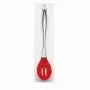 Hjyi Silicone Kitchen Utensils Set Food long handle silicone leakage more kitchenware non-stick pot special leakage more household high temperature (2 pieces set black and red)